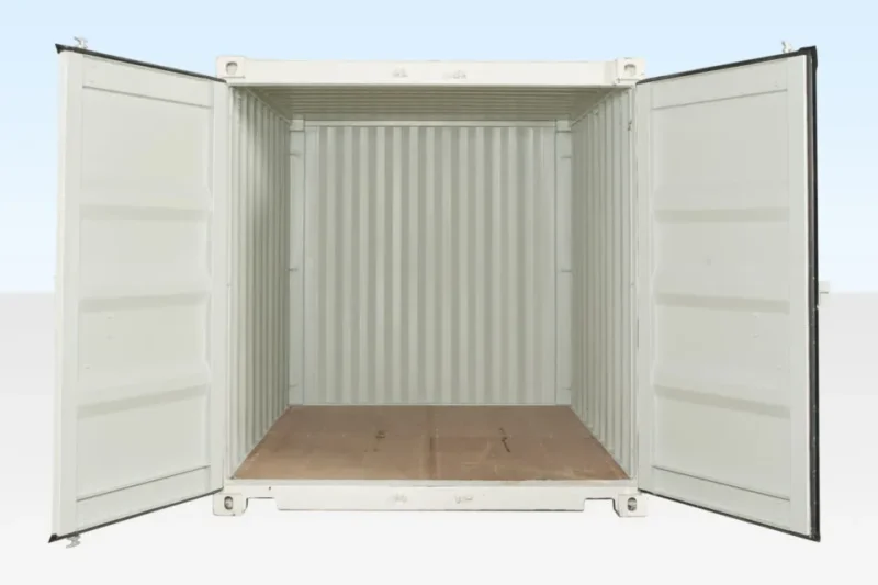 10ft x 8ft Shipping Container (One Trip) White (RAL 9003) - Image 3