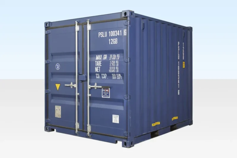 10ft x 8ft Shipping Container (One Trip) Blue (RAL 5013) - Image 2