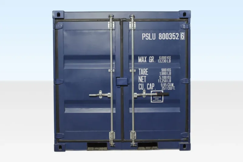 8ft Shipping Container (One Trip) Blue (RAL 5013) - Image 4