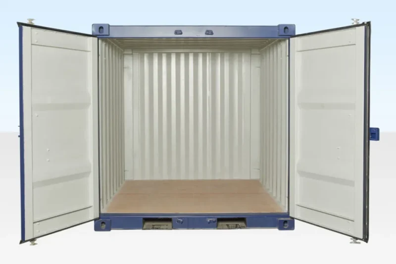 8ft Shipping Container (One Trip) Blue (RAL 5013) - Image 3