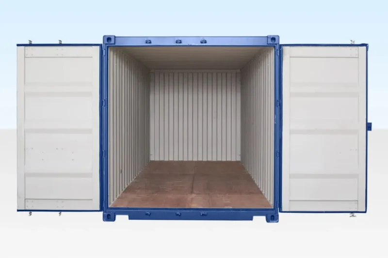 20ft Shipping Container (One Trip) Blue (RAL 5013) - Image 3