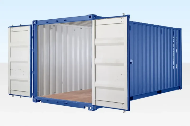 20ft Shipping Container (One Trip) Blue (RAL 5013) - Image 2