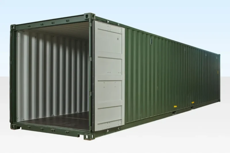 40ft Shipping Container Green (RAL 6007) - Image 2